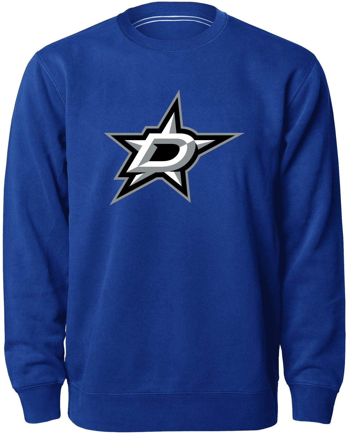 Dallas Stars NHL Bulletin Men Royal Twill Logo Express Crew Sweater product image 1, provided for visual reference and