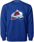 Colorado Avalanche NHL Bulletin Men Royal Twill Logo Express Crew Sweater product image 1, provided for visual reference and