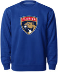 Florida Panthers NHL Bulletin Men Royal Twill Logo Express Crew Sweater product image 1, provided for visual reference and