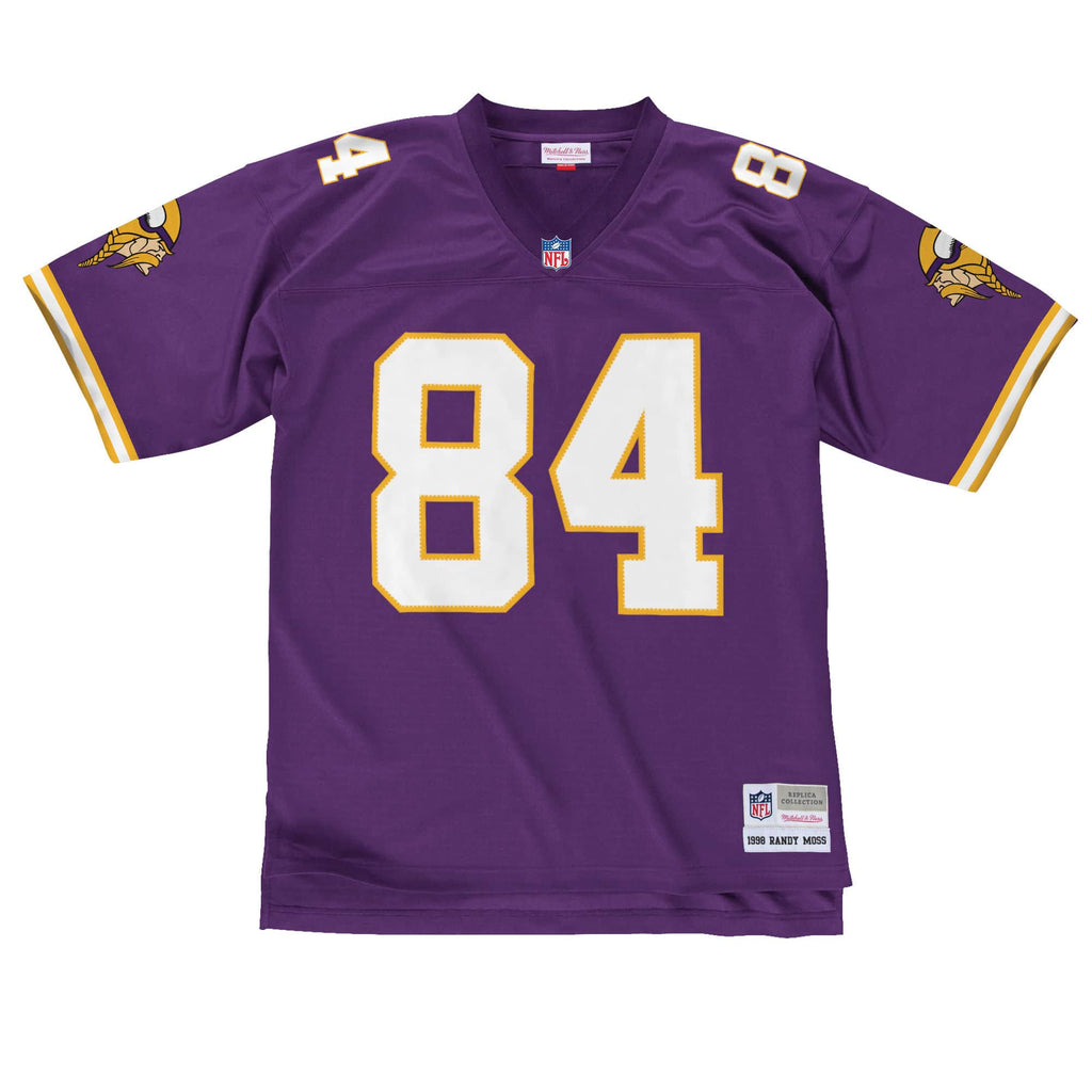 Randy Moss Minnesota Vikings NFL Mitchell & Ness Men Purple 1998 Legacy Replica Jersey product image 2, provided for visual