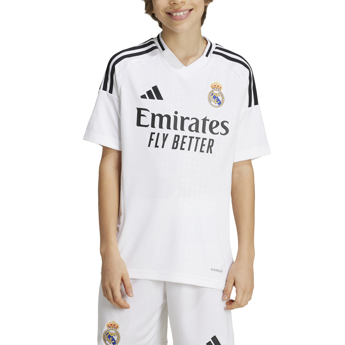 Real Madrid La Liga Adidas Youth White 2024/25 Replica Home Jersey product image 4, provided for visual reference and