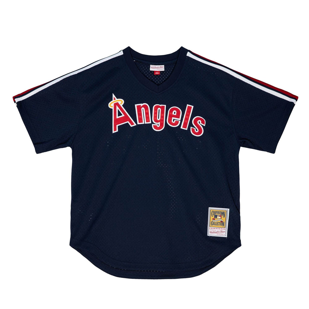 Reggie Jackson California Angels MLB Mitchell & Ness Men Navy 1984 Authentic BP Jersey product image 2, provided for visual
