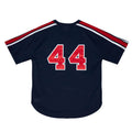 Reggie Jackson California Angels MLB Mitchell & Ness Men Navy 1984 Authentic BP Jersey product image 1, provided for visual