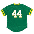 Reggie Jackson Oakland Athletics MLB Mitchell & Ness Men Green 1987 Authentic BP Jersey product image 1, provided for visual