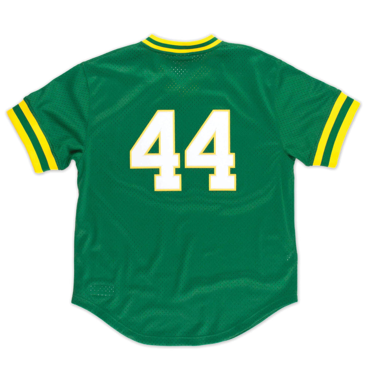 Reggie Jackson Oakland Athletics MLB Mitchell & Ness Men Green 1987 Authentic BP Jersey product image 1, provided for visual