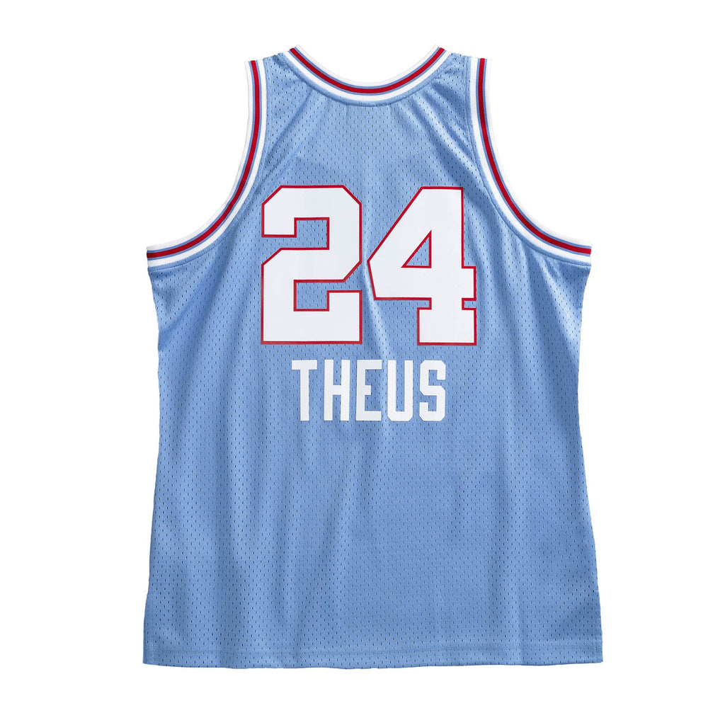 Reggie Theus Sacramento Kings NBA Mitchell & Ness Men Light Blue 1985-86 Hardwood Classics Swingman Jersey product image 2,