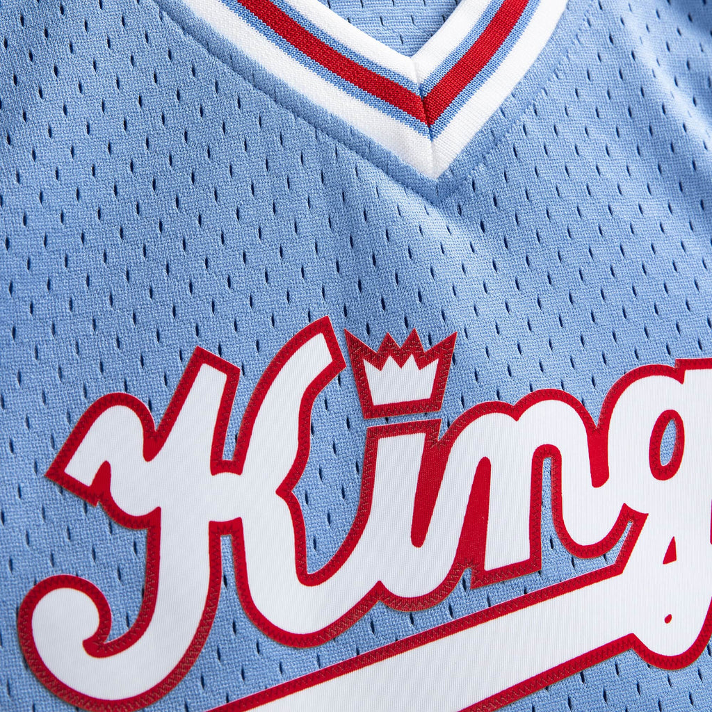 Reggie Theus Sacramento Kings NBA Mitchell & Ness Men Light Blue 1985-86 Hardwood Classics Swingman Jersey product image 3,