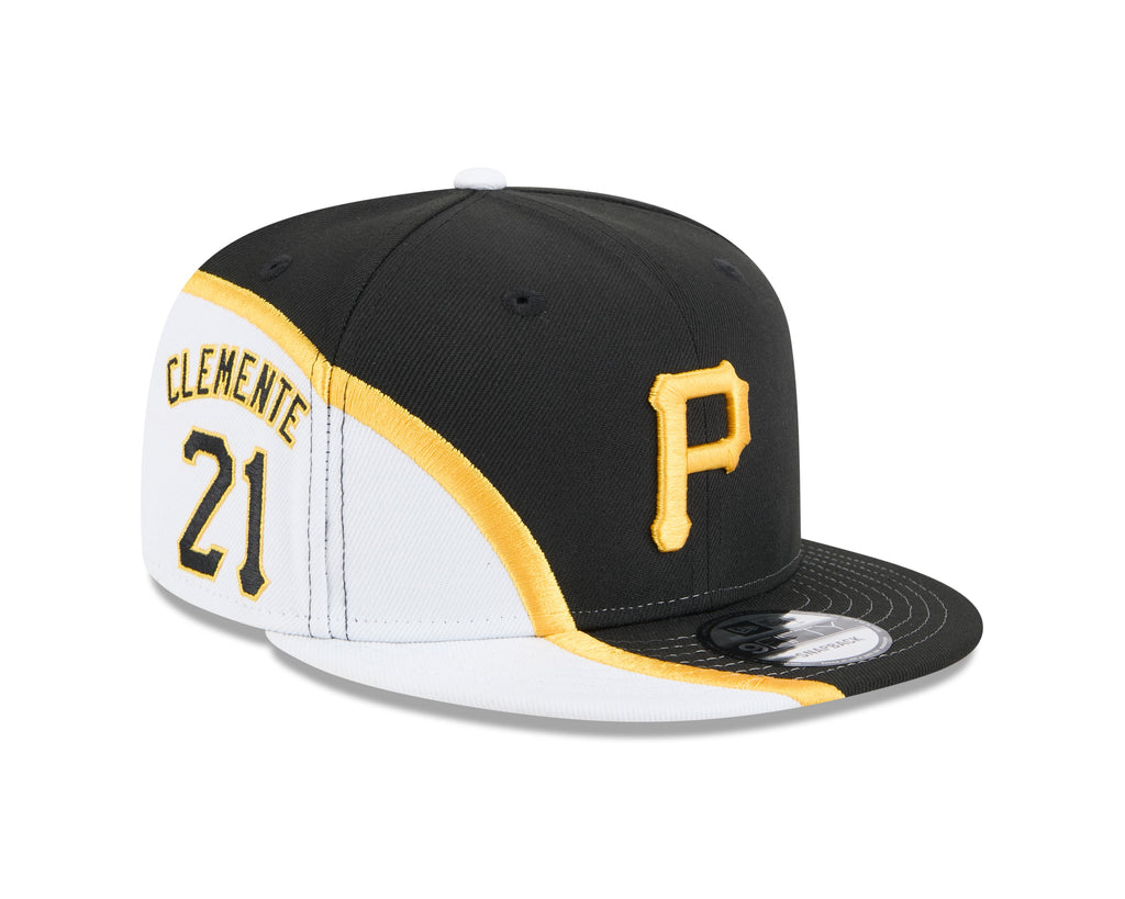 Roberto Clemente Pittsburgh Pirates MLB New Era Men Black/White 9Fifty Name & Number Snapback product image 1, provided for