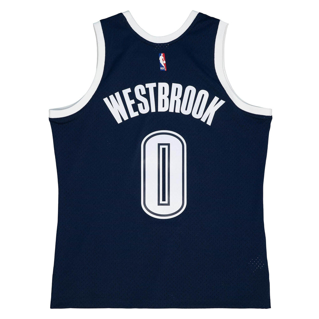 Russell Westbrook Oklahoma City Thunder NBA Mitchell & Ness Men Navy 2015-16 Hardwood Classics Swingman Jersey product image