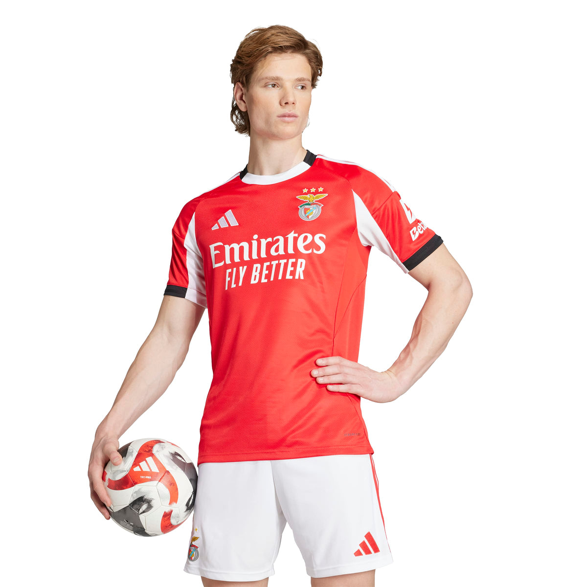 SL Benfica LPFP Adidas Men Red 2025/26 Home Replica Jersey product image 3, provided for visual reference and product detail