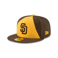 San Diego Padres MLB New Era Men Brown/Yellow 59Fifty Authentic Collection Alternate 2017 Fitted Hat product image 1,