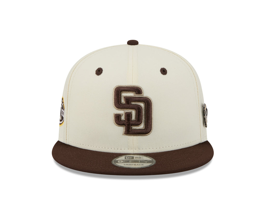 San Diego Padres MLB New Era Men Cream/Brown 9Fifty Mascot Pin Snapback product image 3, provided for visual reference and
