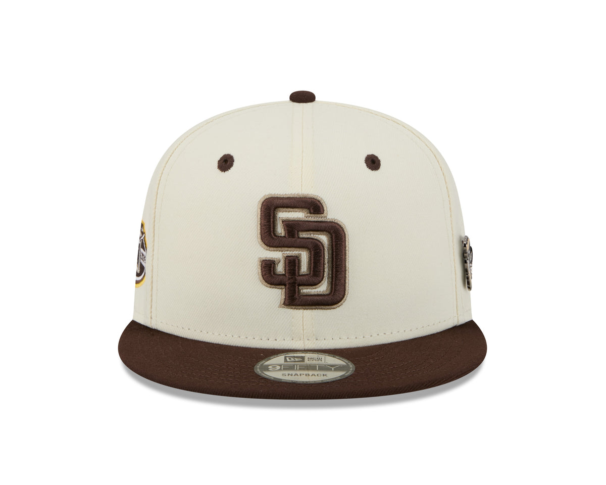 San Diego Padres MLB New Era Men Cream/Brown 9Fifty Mascot Pin Snapback product image 3, provided for visual reference and