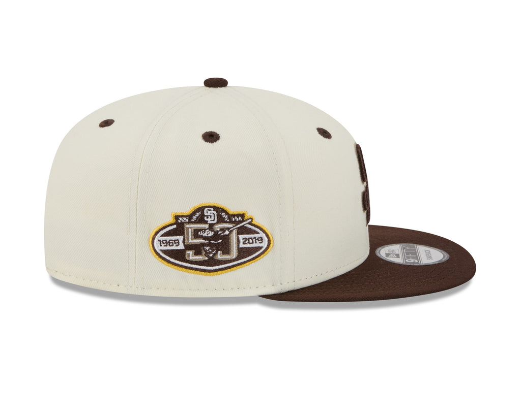 San Diego Padres MLB New Era Men Cream/Brown 9Fifty Mascot Pin Snapback product image 6, provided for visual reference and