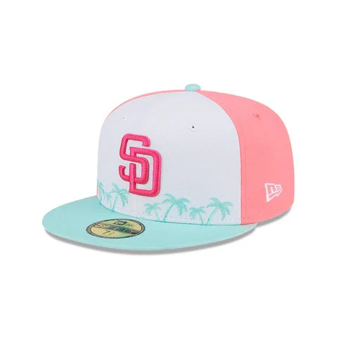 San Diego Padres MLB New Era Men White/Mint 59Fifty 2022 City Connect Fitted Hat product image 4, provided for visual