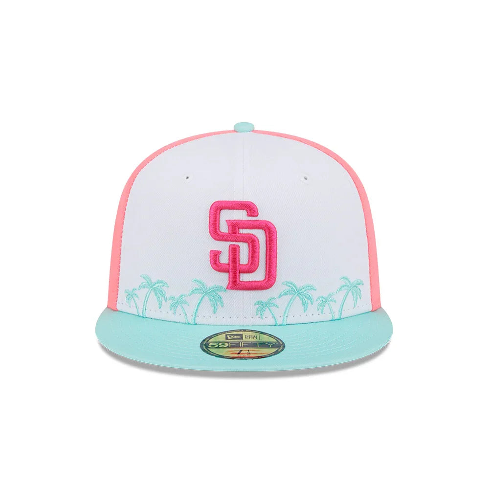 San Diego Padres MLB New Era Men White/Mint 59Fifty 2022 City Connect Fitted Hat product image 3, provided for visual