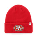 San Francisco 49ers NFL 47 Brand Men Red Raised Cuff Knit Hat product image 1, provided for visual reference and product