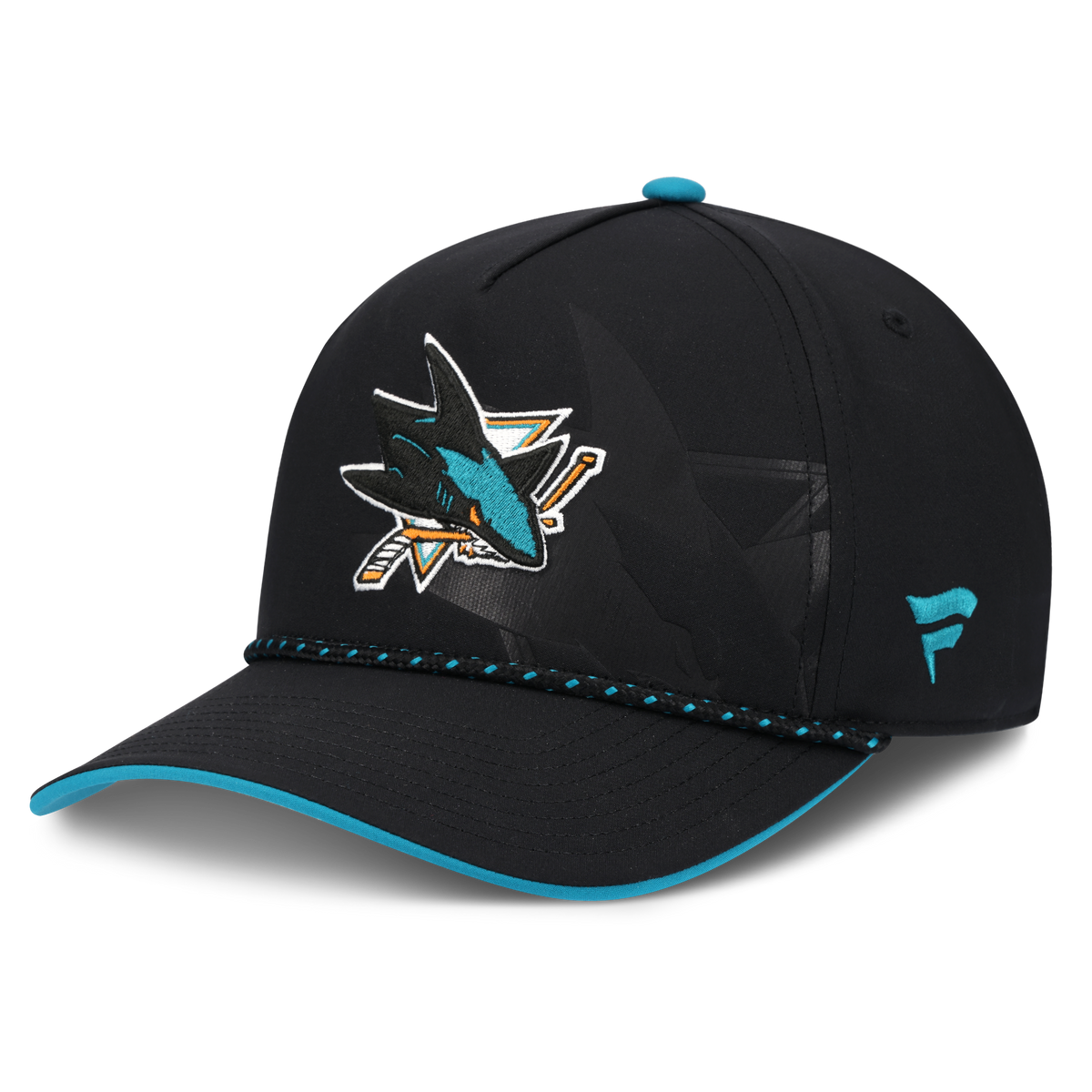 San Jose Sharks NHL Fanatics Branded Men Black 2026 Draft Authentic Pro A-Frame Adjustable Hat product image 1, provided for