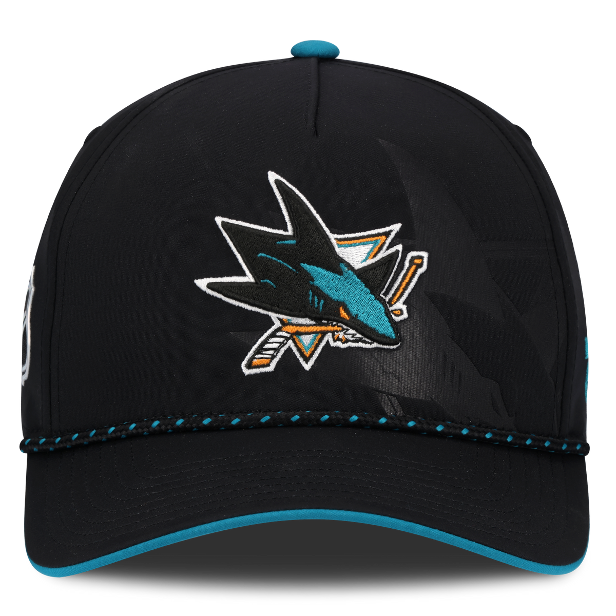 San Jose Sharks NHL Fanatics Branded Men Black 2026 Draft Authentic Pro A-Frame Adjustable Hat product image 3, provided for