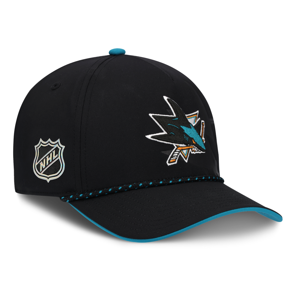 San Jose Sharks NHL Fanatics Branded Men Black 2026 Draft Authentic Pro A-Frame Adjustable Hat product image 4, provided for