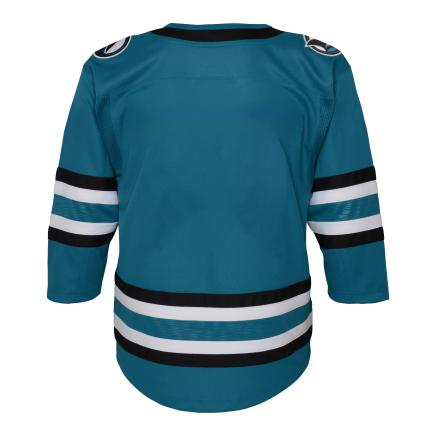San Jose Sharks NHL Outerstuff Youth Teal Premier Home Jersey product image 2, provided for visual reference and product