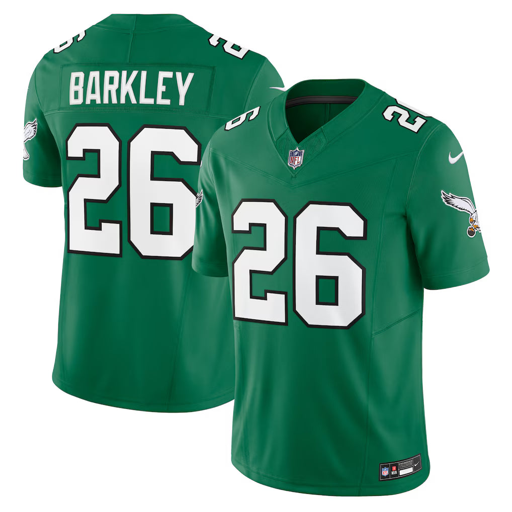 Saquon Barkley Philadelphia Eagles NFL Nike Men Kelly Green Vapor F.U.S.E. Alternate Limited Jersey product image 3,