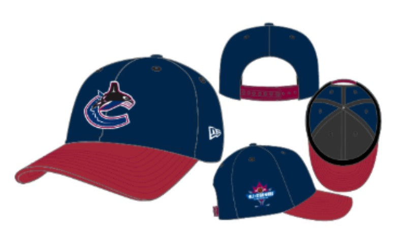 Vancouver Canucks NHL New Era Men Navy/Red 9Seventy 1998 All Star Game Stretch Snapback product image 1, provided for visual