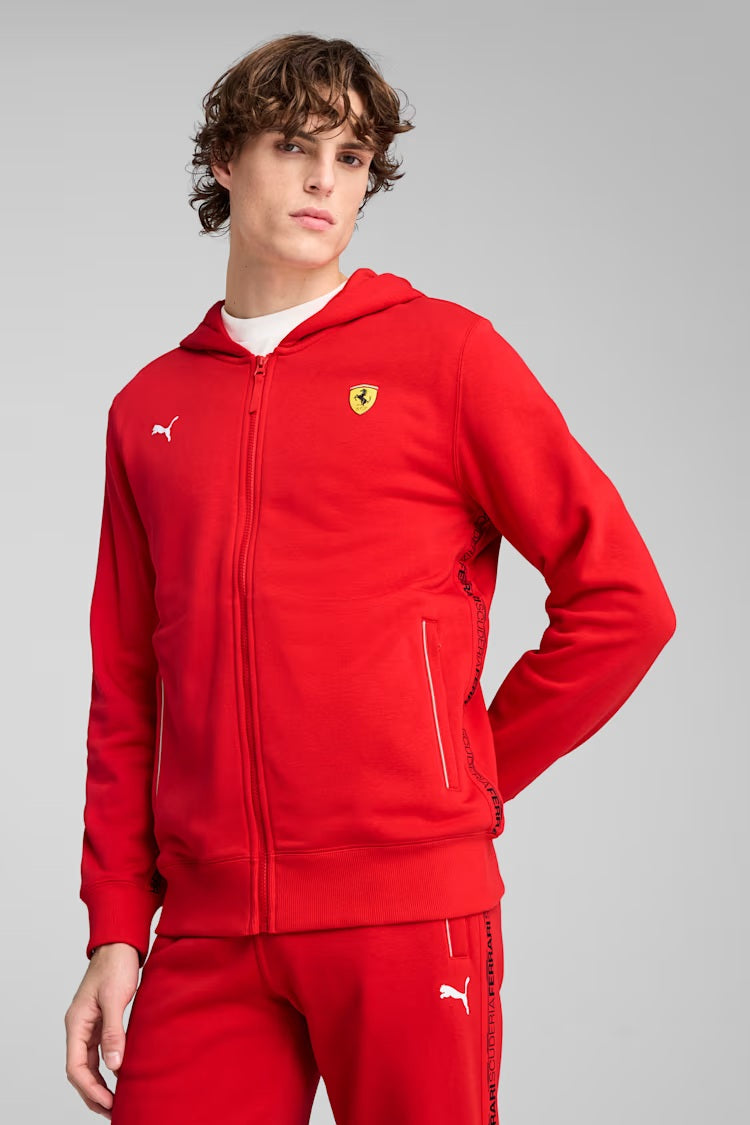 Scuderia Ferrari F1 Puma Men Red Race Sweat Jacket product image 3, provided for visual reference and product detail review