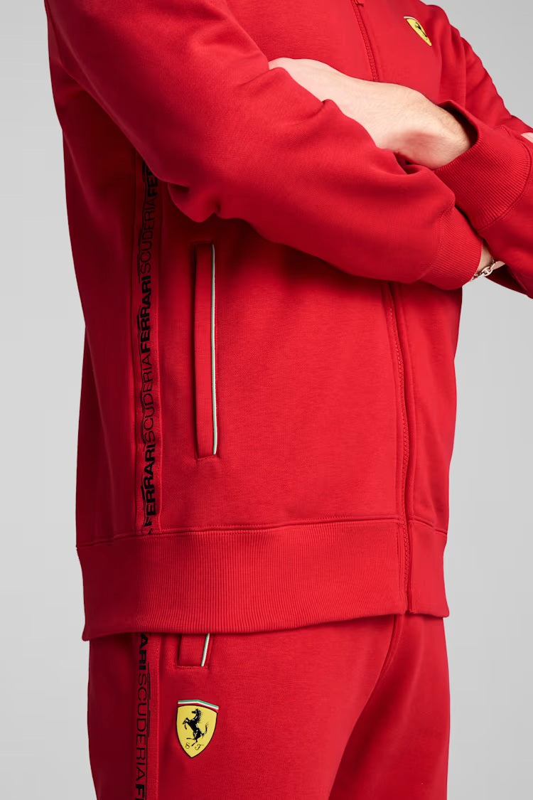 Scuderia Ferrari F1 Puma Men Red Race Sweat Jacket product image 4, provided for visual reference and product detail review