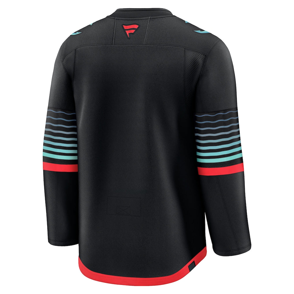 Seattle Kraken NHL Fanatics Branded Men Black Alternate Premium Jersey product image 2, provided for visual reference and