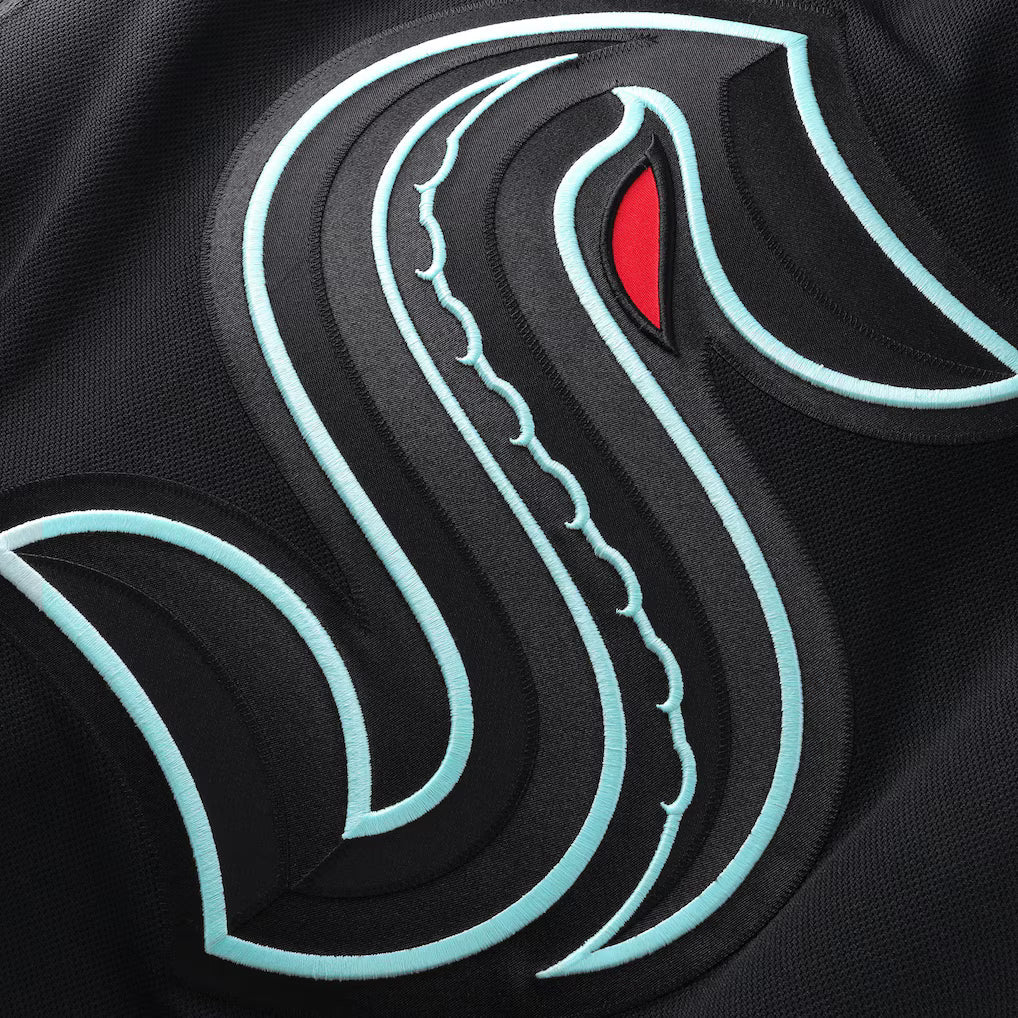 Seattle Kraken NHL Fanatics Branded Men Black Alternate Premium Jersey product image 4, provided for visual reference and