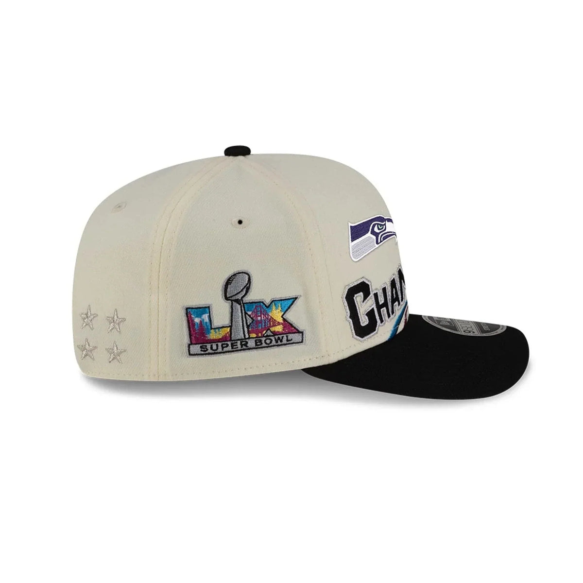 Seattle Seahawks NFL New Era Men Cream 9SEVENTY Super Bowl LX Champions Locker Room Stretch Snapback product image 6,