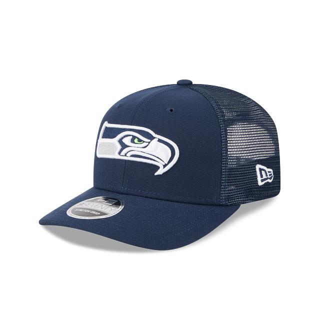 Seattle Seahawks NFL New Era Men Navy 9Seventy Stretch Trucker Snapback product image 1, provided for visual reference and