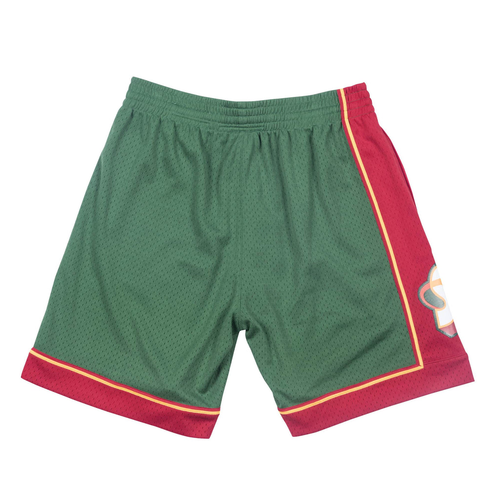 Seattle Supersonics NBA Mitchell & Ness Men Green 1995-96 Hardwood Classics Swingman Shorts product image 2, provided for