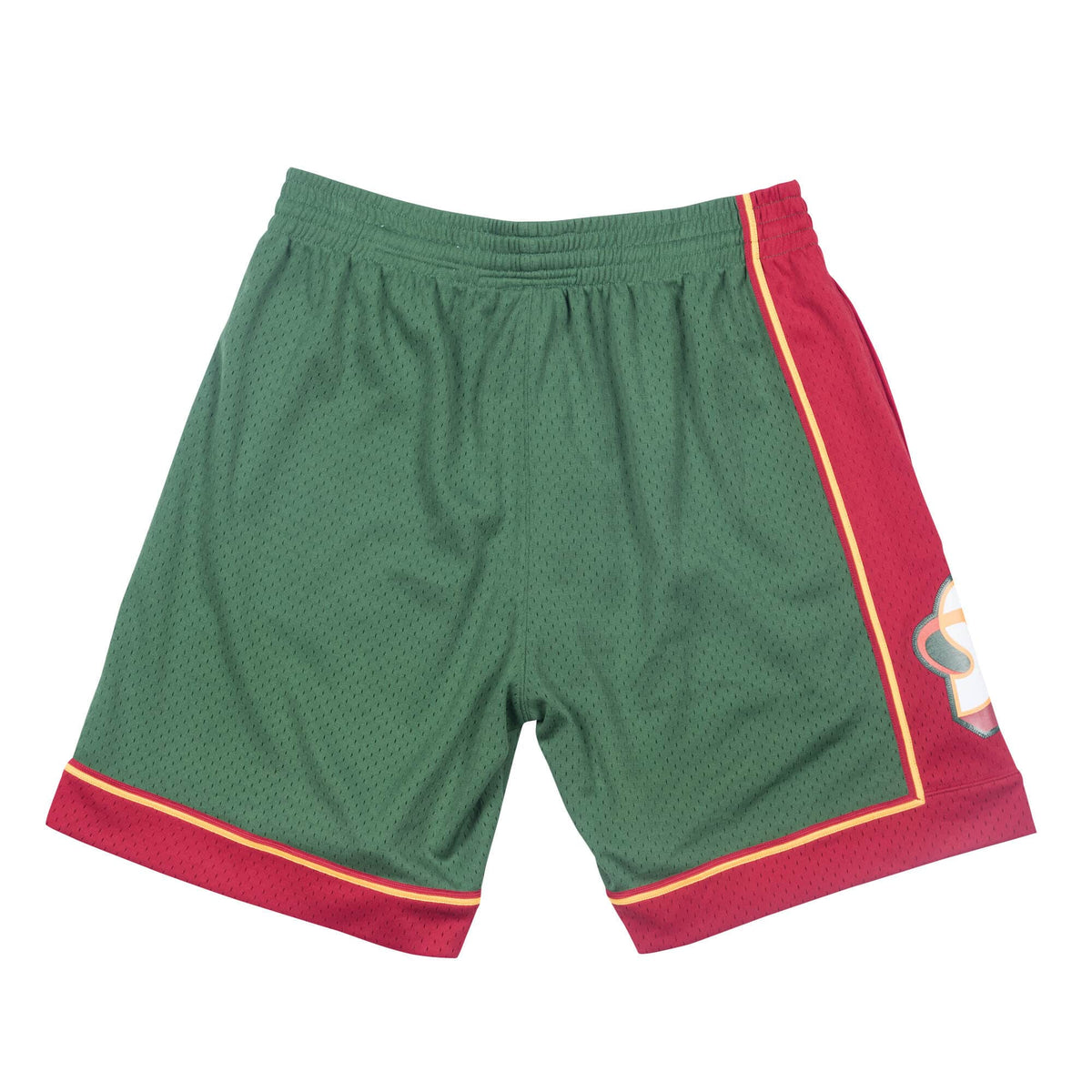 Seattle Supersonics NBA Mitchell & Ness Men Green 1995-96 Hardwood Classics Swingman Shorts product image 2, provided for