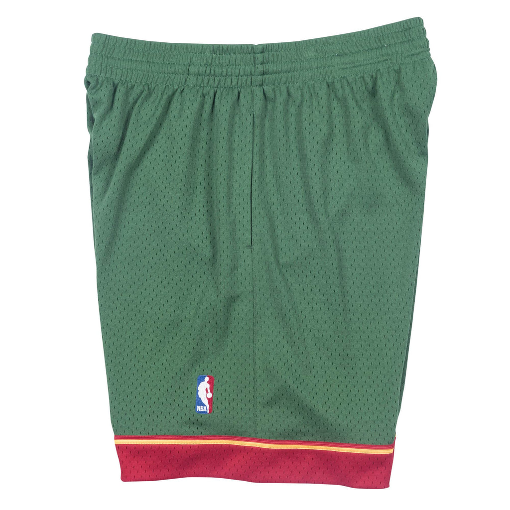 Seattle Supersonics NBA Mitchell & Ness Men Green 1995-96 Hardwood Classics Swingman Shorts product image 3, provided for