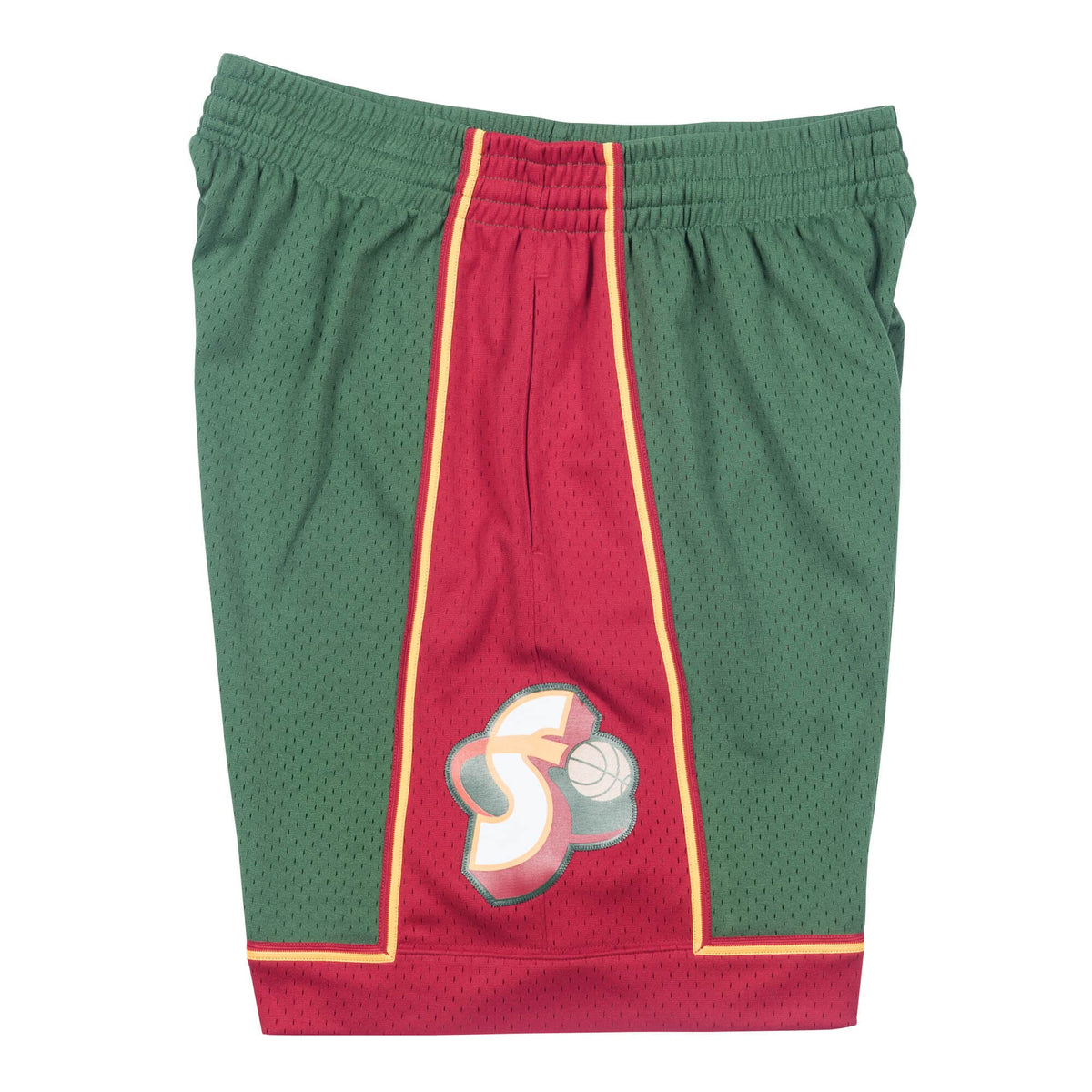 Seattle Supersonics NBA Mitchell & Ness Men Green 1995-96 Hardwood Classics Swingman Shorts product image 4, provided for