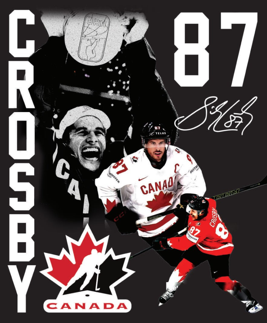 Sidney Crosby Hockey Canada IIHF Mitchell & Ness Men Black Player T-Shirt product image 2, provided for visual reference and