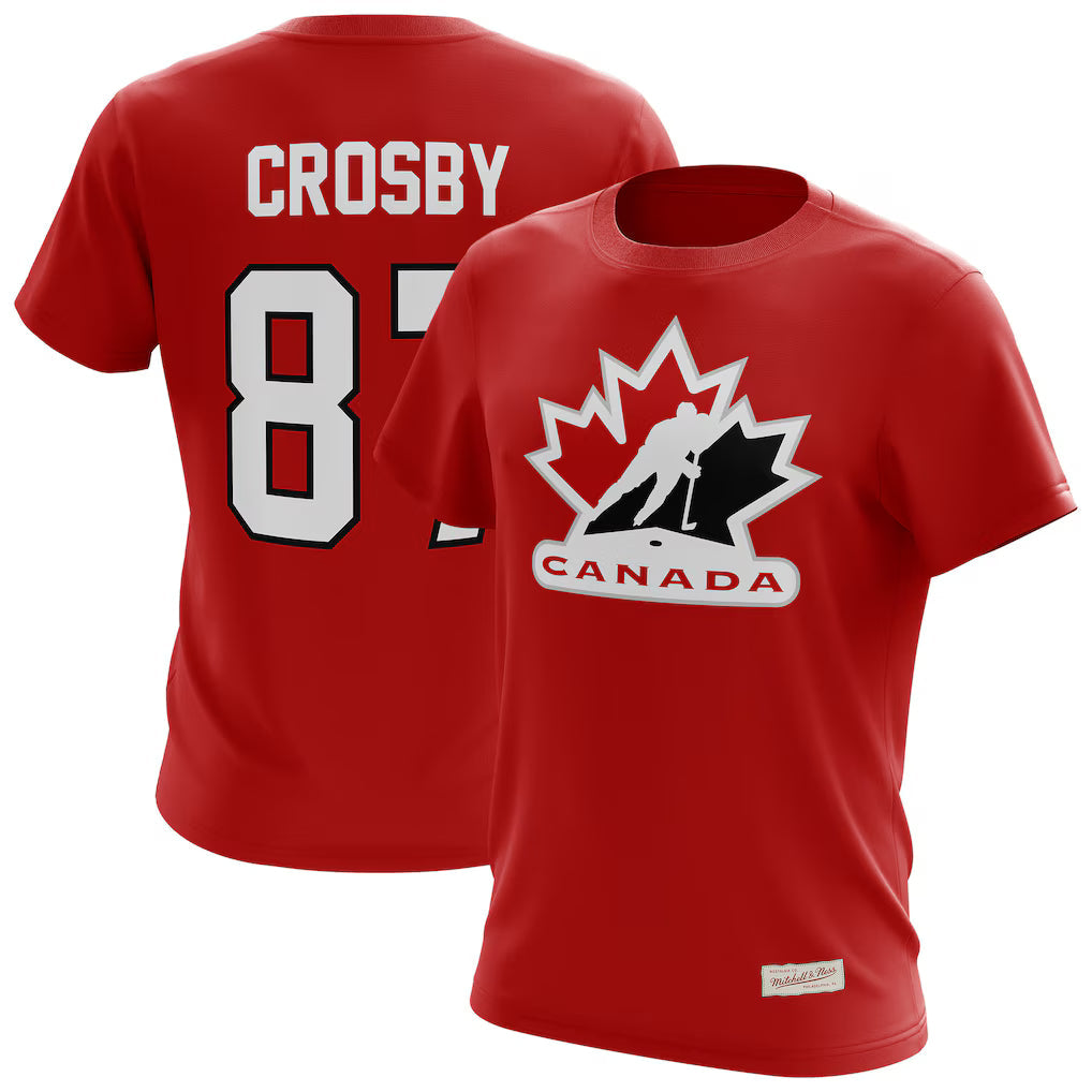 Sidney Crosby Hockey Canada IIHF Mitchell & Ness Men Red Player T-Shirt product image 3, provided for visual reference and