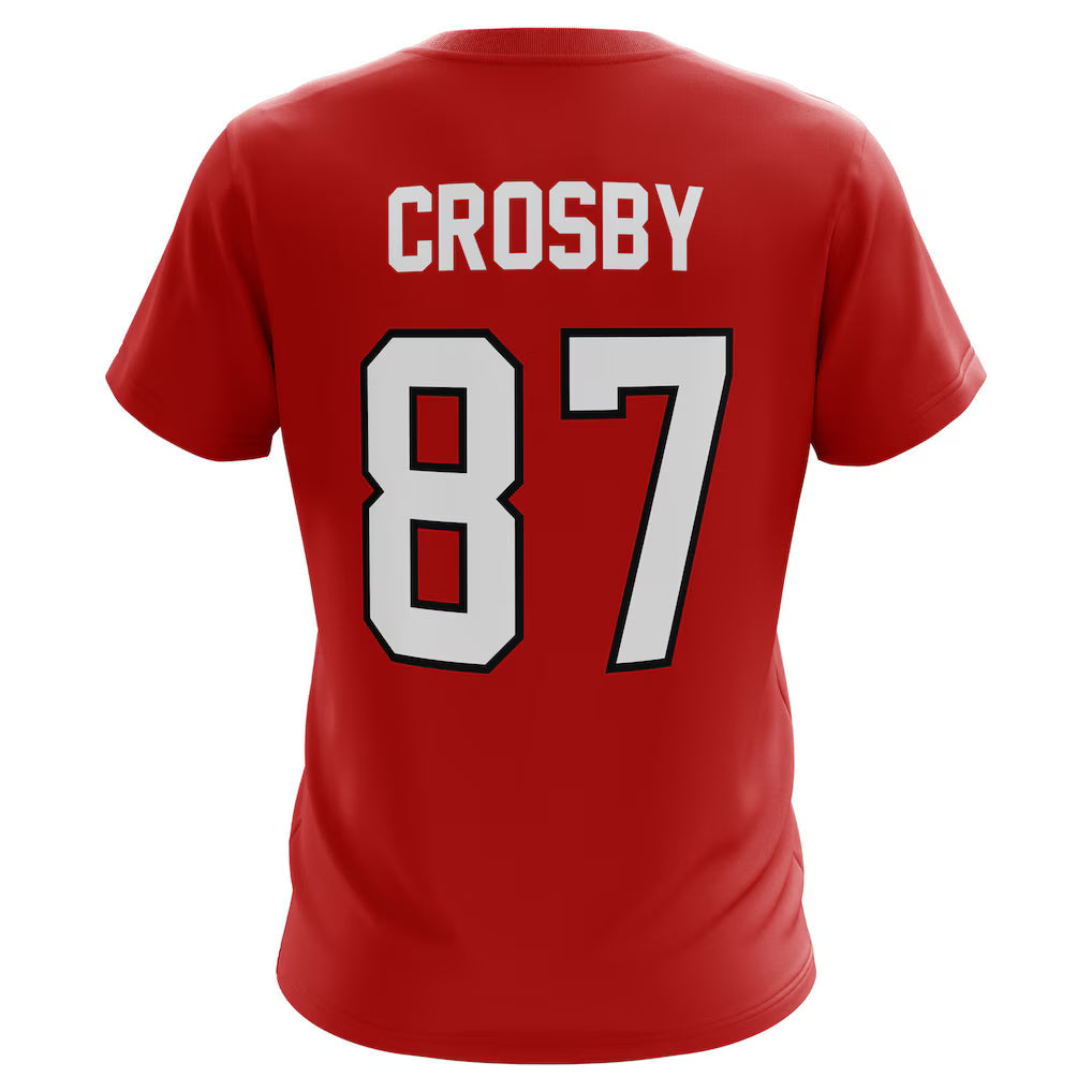 Sidney Crosby Hockey Canada IIHF Mitchell & Ness Men Red Player T-Shirt product image 1, provided for visual reference and