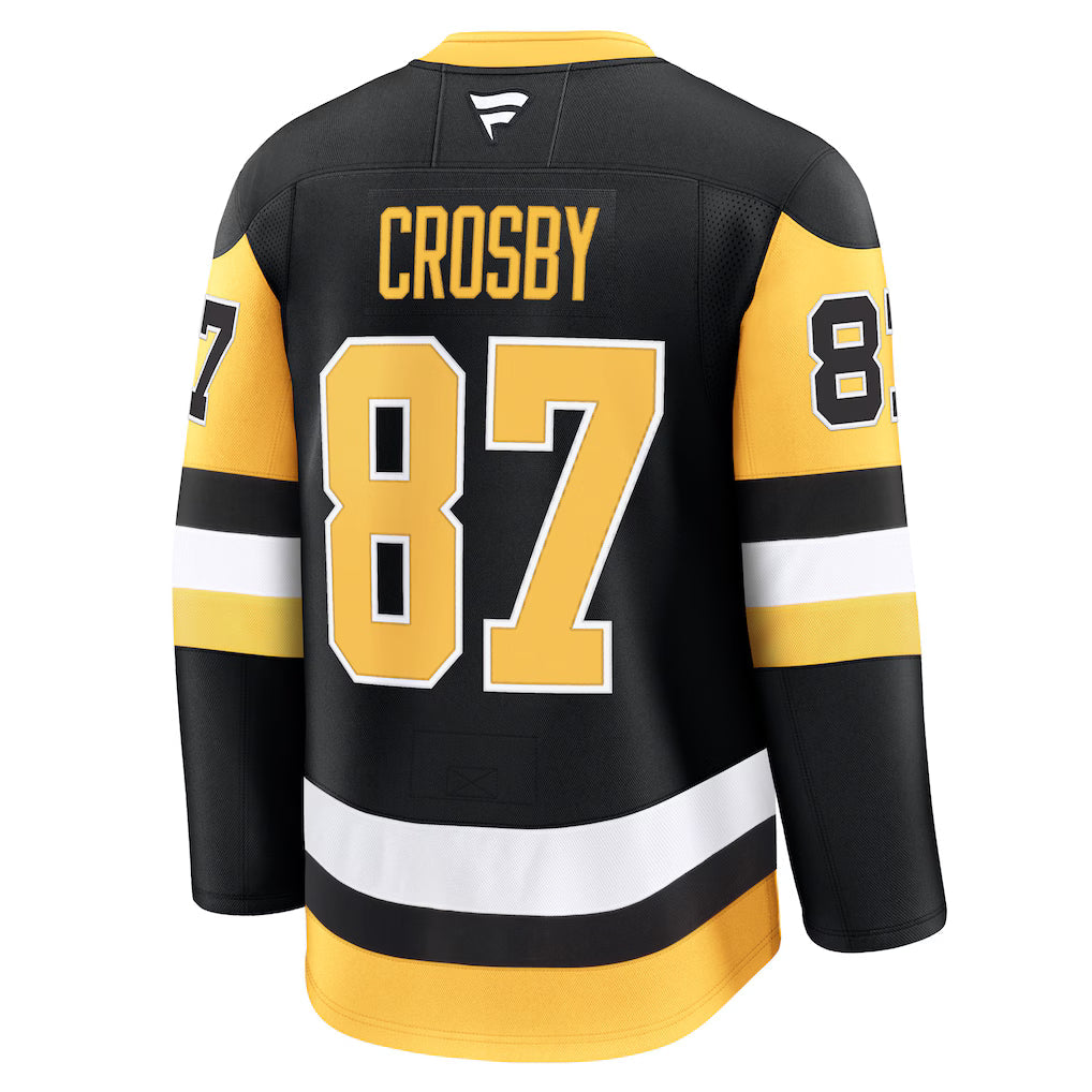 Sidney Crosby Pittsburgh Penguins NHL Fanatics Branded Men Black Premium Jersey product image 1, provided for visual