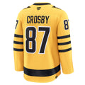 Sidney Crosby Pittsburgh Penguins NHL Fanatics Branded Men Gold Alternate Premium Jersey product image 1, provided for