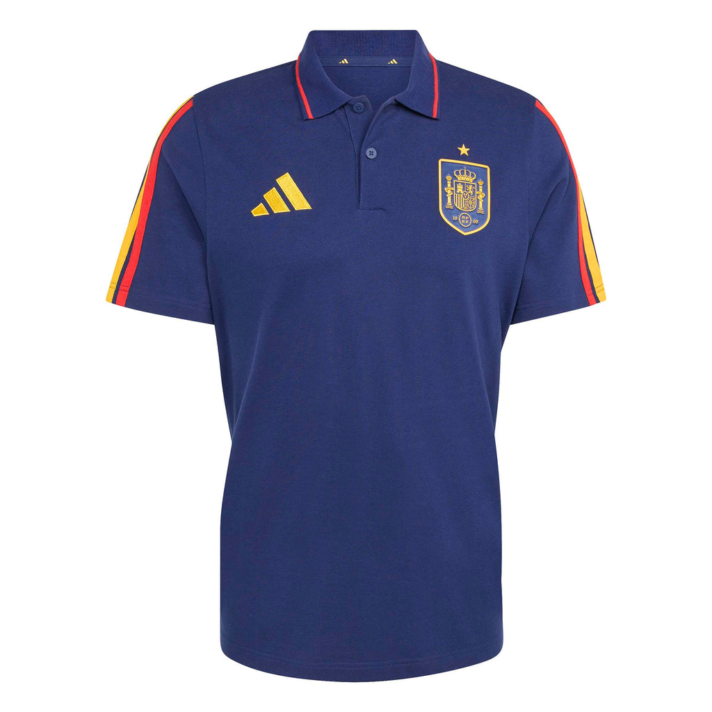 Spain National Team FIFA Adidas Men Navy DNA Polo T-Shirt product image 1, provided for visual reference and product detail