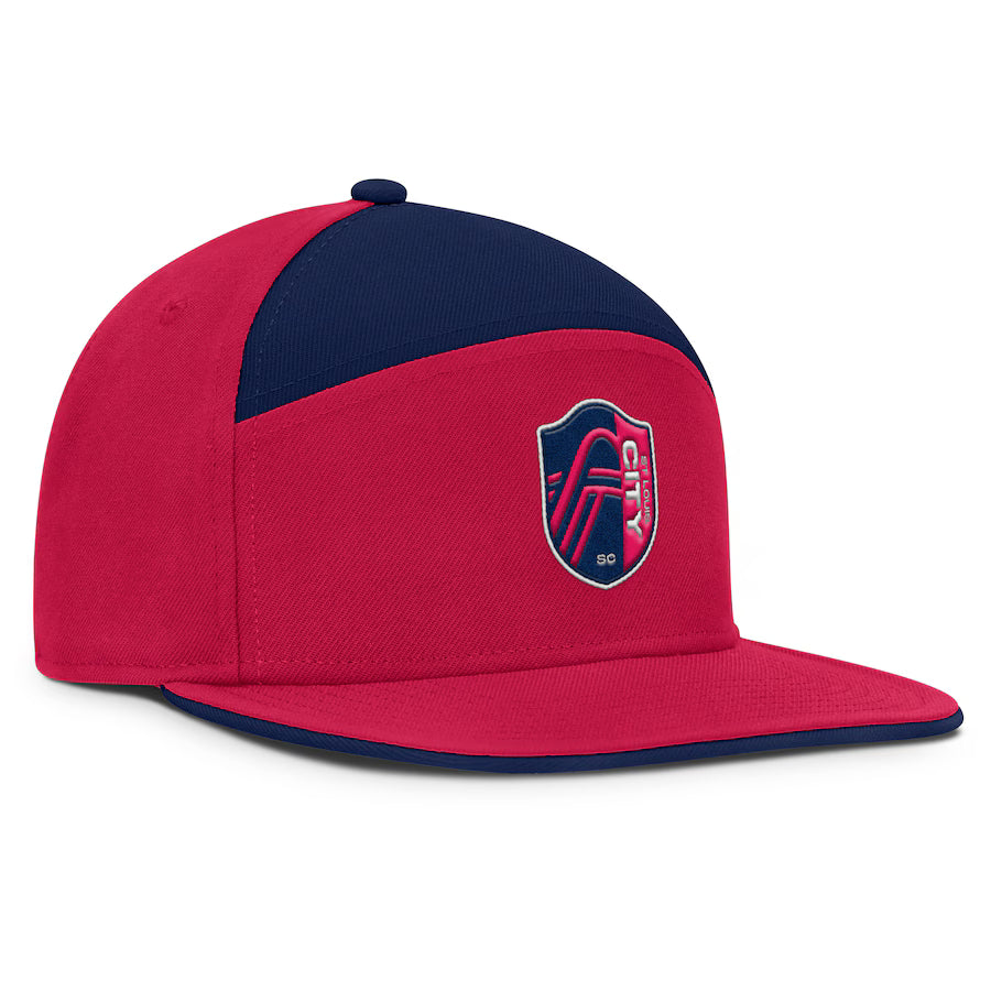 St. Louis City FC MLS Fanatics Branded Men Red/Navy Mezzala Snapback product image 4, provided for visual reference and