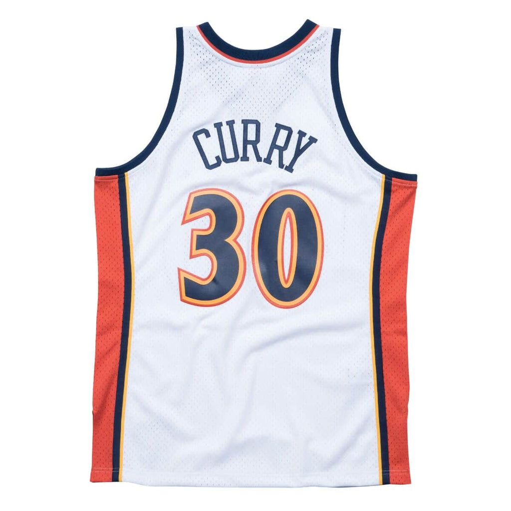 Stephen Curry Golden State Warriors NBA Mitchell & Ness Men White 2009-10 Hardwood Classics Swingman Jersey product image 1,