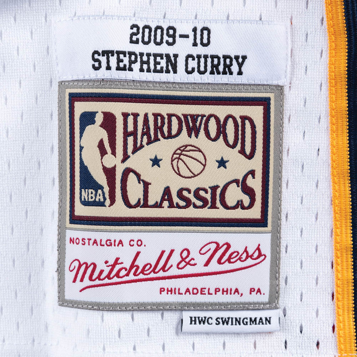 Stephen Curry Golden State Warriors NBA Mitchell & Ness Men White 2009-10 Hardwood Classics Swingman Jersey product image 3,