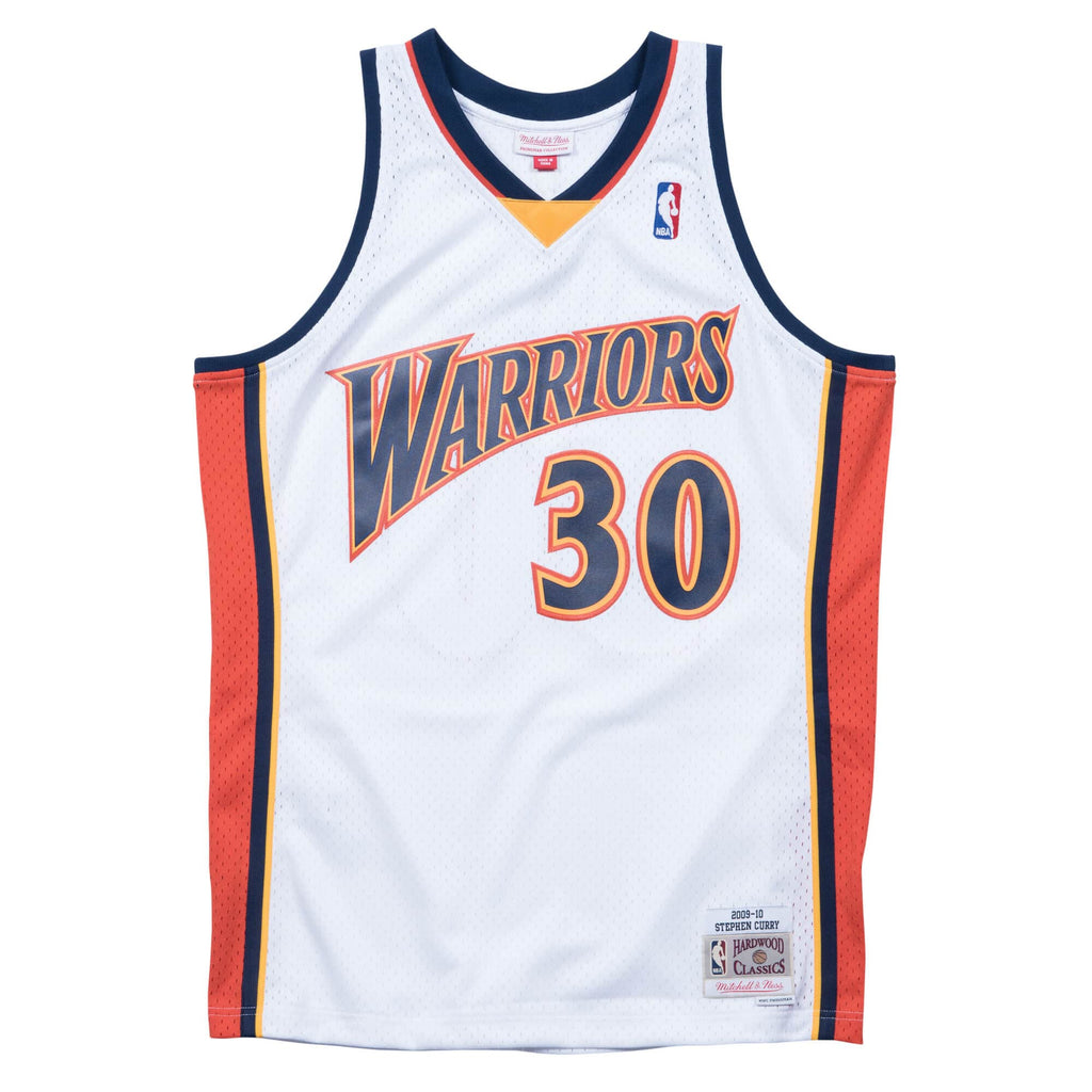 Stephen Curry Golden State Warriors NBA Mitchell & Ness Men White 2009-10 Hardwood Classics Swingman Jersey product image 2,