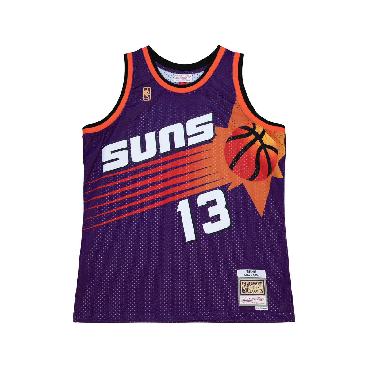 Steve Nash Phoenix Suns NBA Mitchell & Ness Men Purple 1996-97 Hardwood Classics Swingman Jersey product image 2, provided