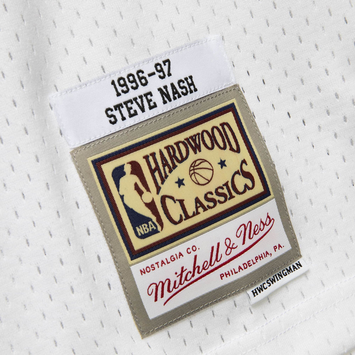 Steve Nash Phoenix Suns NBA Mitchell & Ness Men White 1996-97 Hardwood Classics Swingman Jersey product image 4, provided