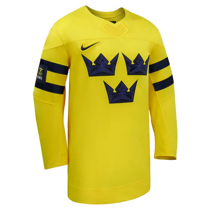 Sweden Hockey IIHF Nike Men Yellow 2026 Replica Jersey product image 1, provided for visual reference and product detail